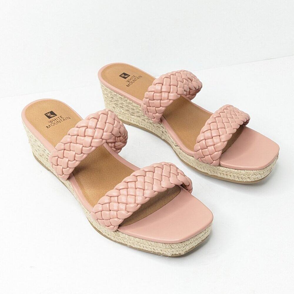 White Mountain Salvadora Wedge Sandals, Blush Pink, Women's 11